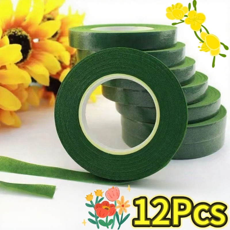 Floral Tape Green - 1-12 rolos de fita floral de