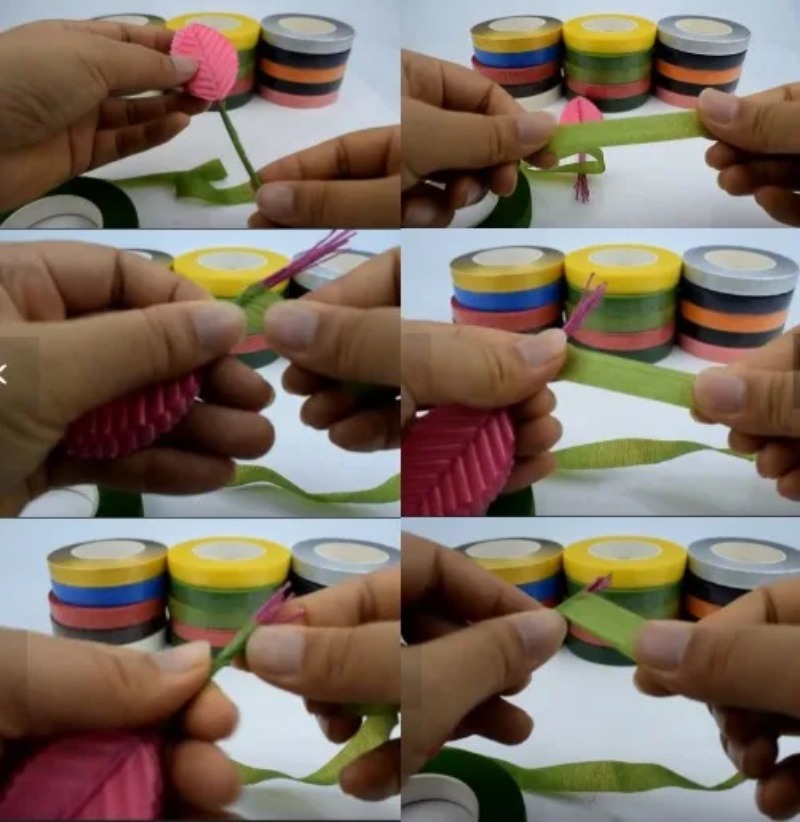 Floral Tape Green - 5 pçs 30 jardas auto-adesivo fitas