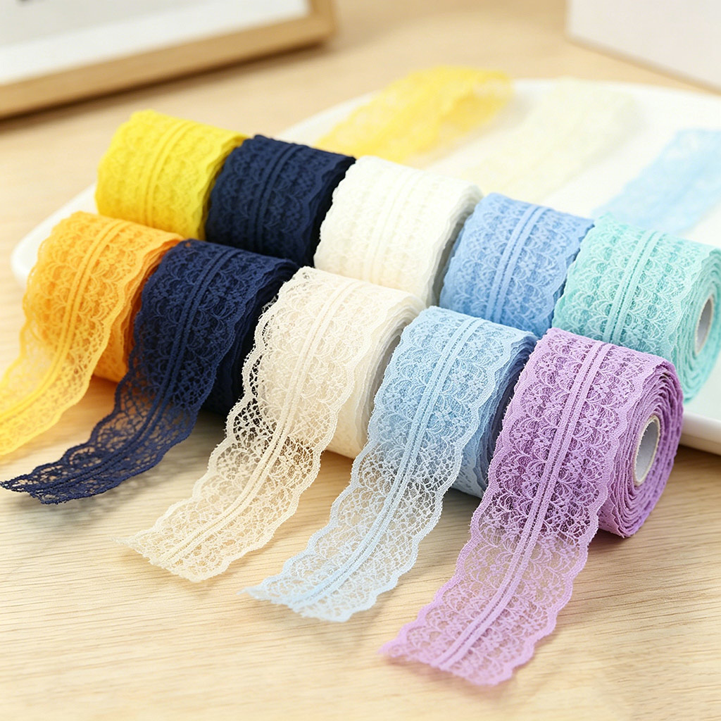 Ribbon Organza Roll - (5 Jardas/Rolo) Fita de Renda Branca