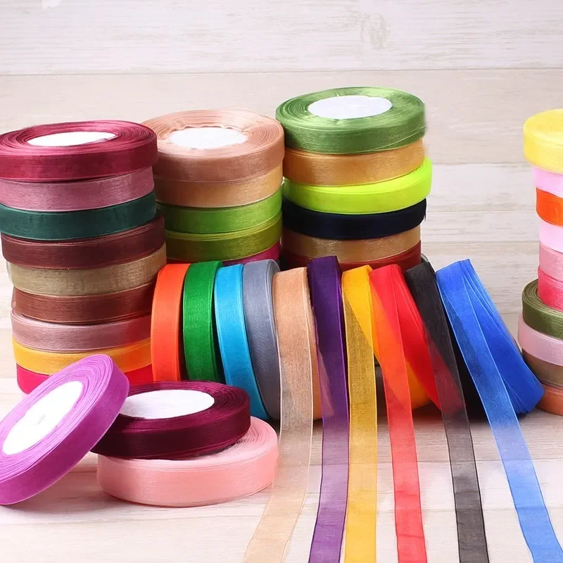 Ribbon Organza Roll - Fita de Organza 15mm 50 Jardas/Rolo
