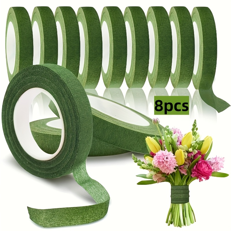 Floral Tape Green - 1. Fita floral autoadesiva verde, 8