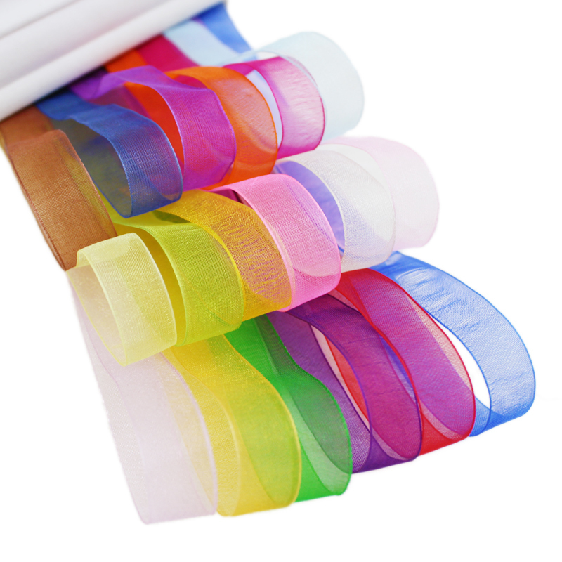 Ribbon Organza Roll - (50 Jardas/Rolo) Fitas de Organza de