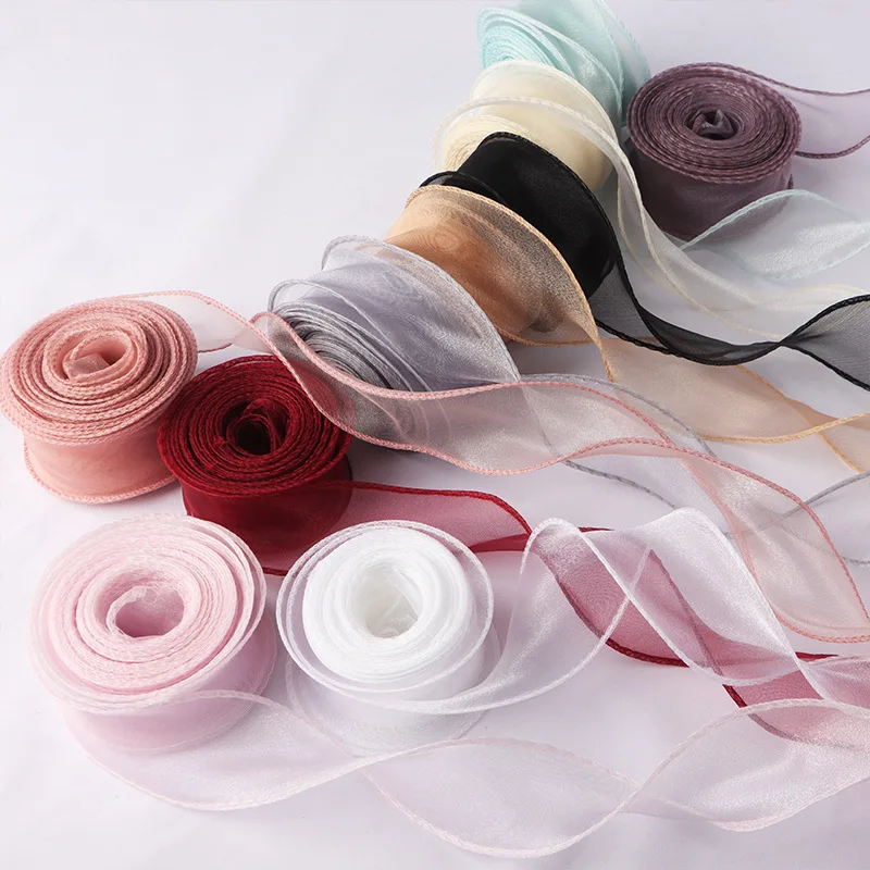 10 jardas 40mm rolo de fita de - Ribbon Organza Roll avaliação e preço