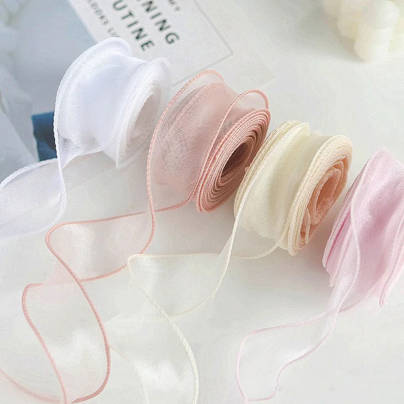 10 jardas 40mm rolo de fita de - Ribbon Organza Roll avaliação e preço