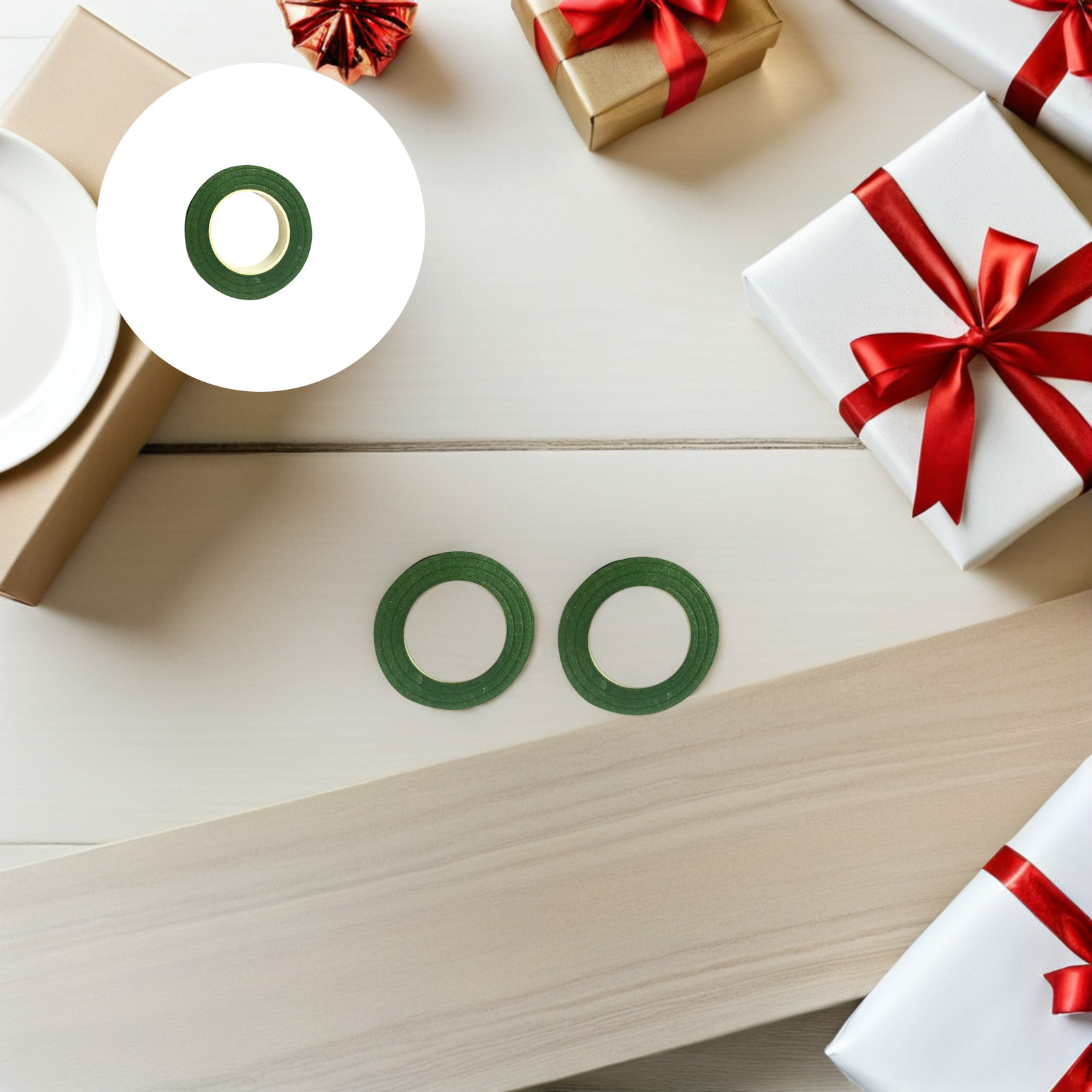3 Rolos de Fita Floral de 27M, - Floral Tape Green avaliação e preço