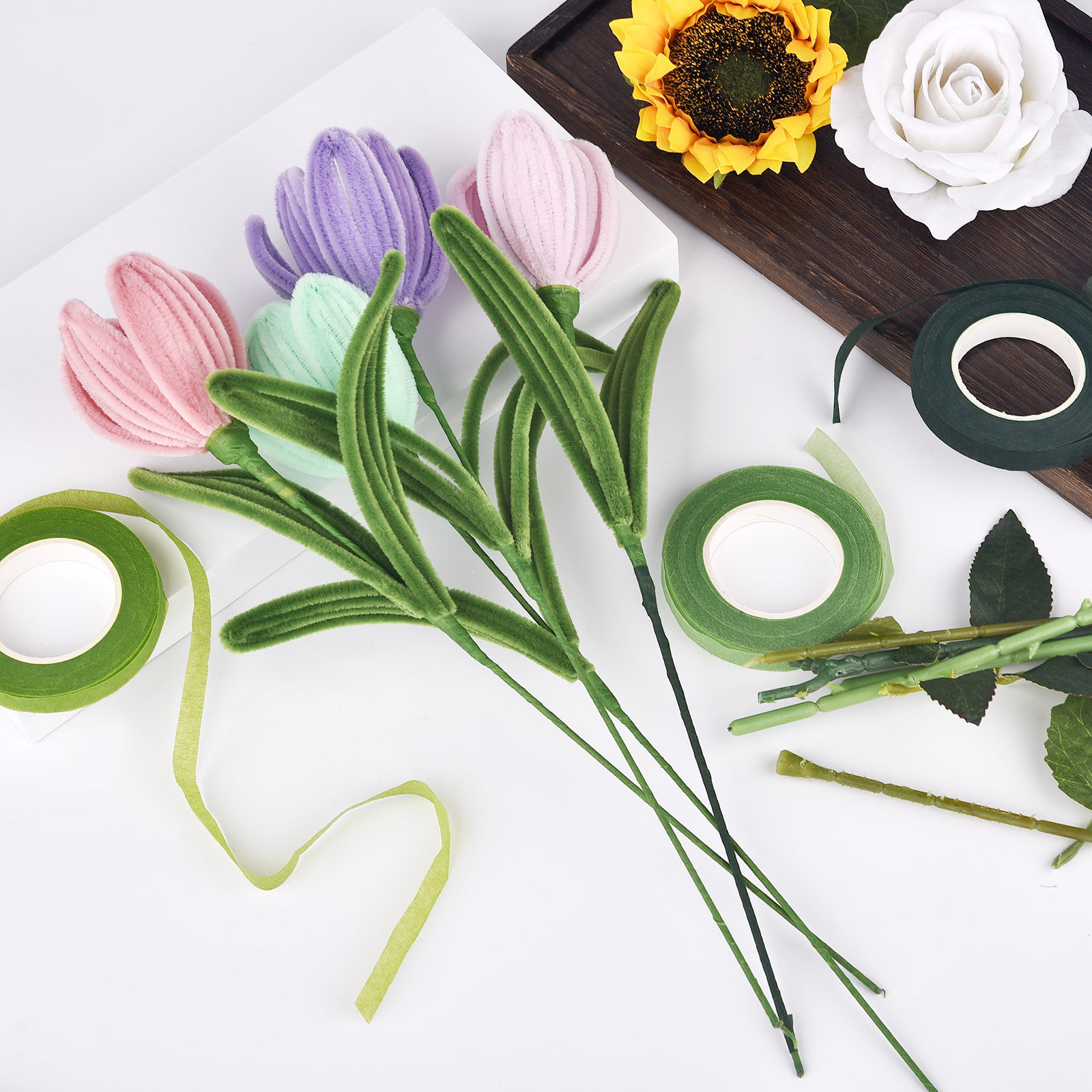 30 jardas fita de haste floral - Floral Tape Green avaliação e preço