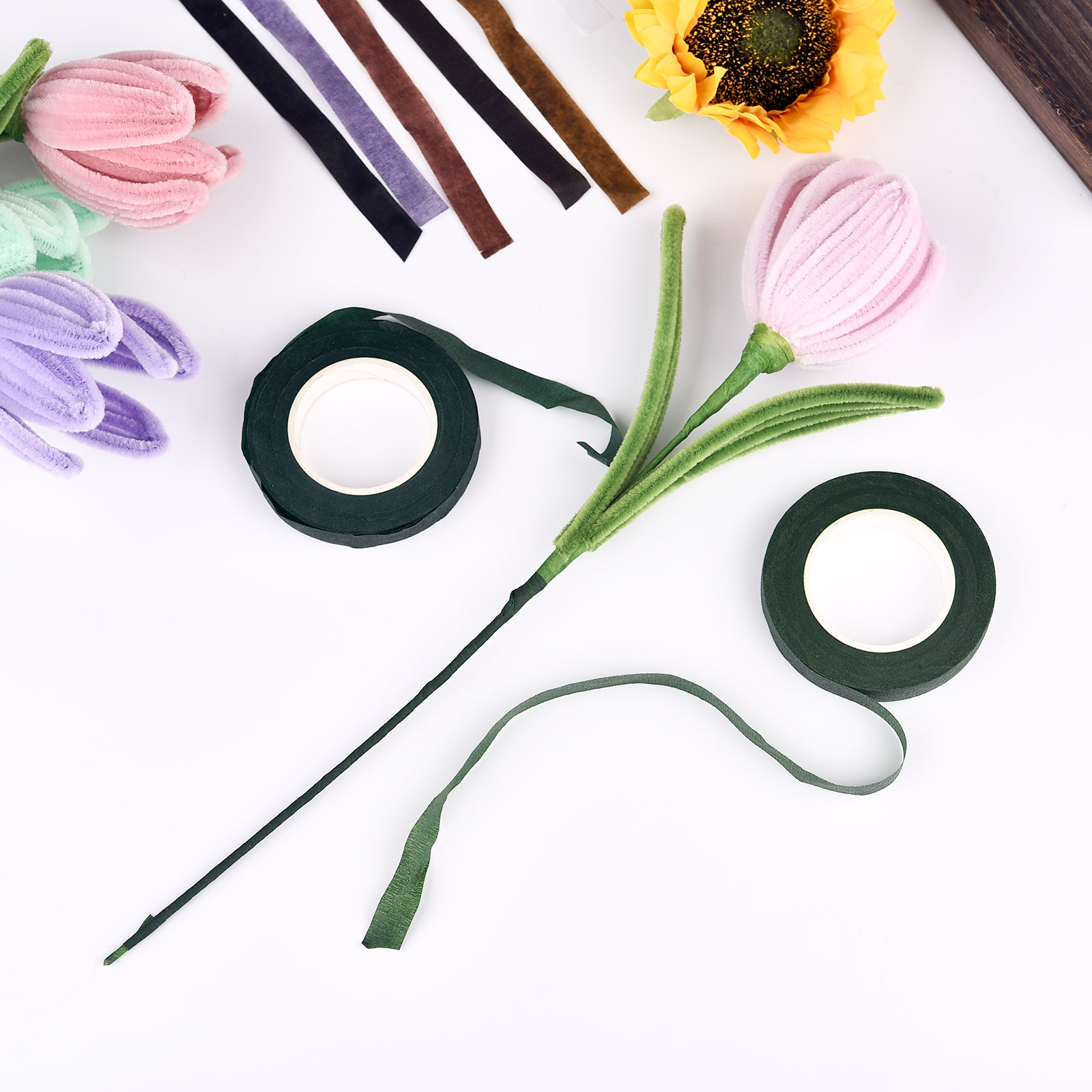 30 jardas fita de haste floral - Floral Tape Green avaliação e preço