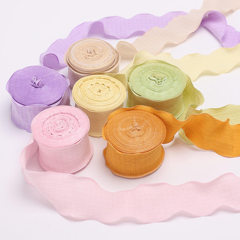 4cm 9 metros/rolo enrugado bor - Ribbon Organza Roll avaliação e preço
