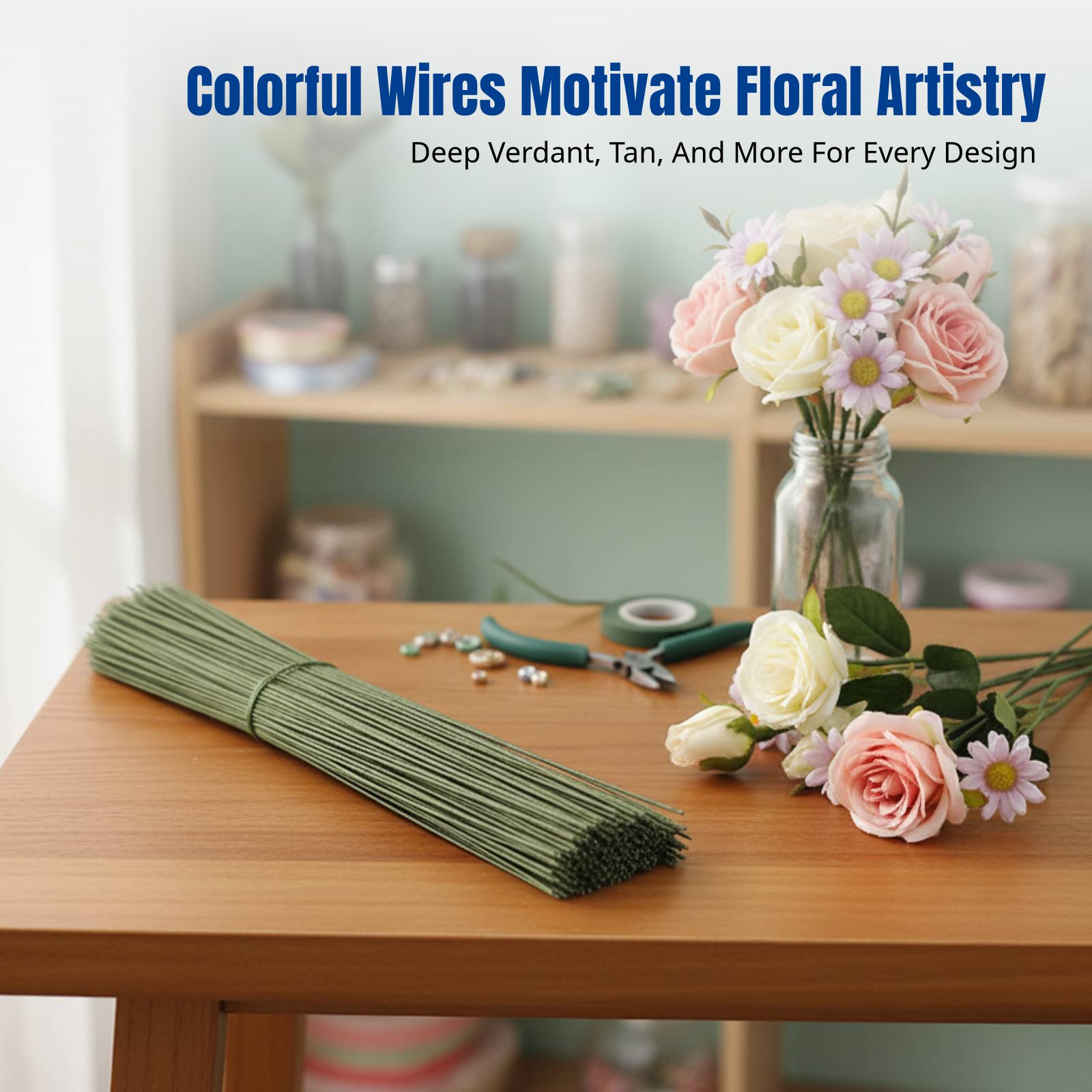 Fio de Arame Floral para Artes - Floral Tape Green avaliação e preço
