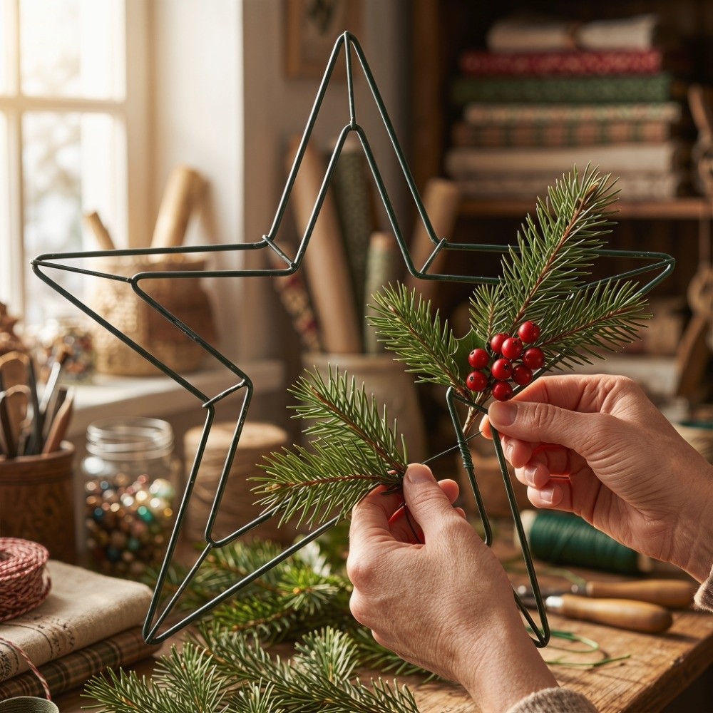 Estrutura de Guirlanda Estrela - Wreath Form Wire avaliação e preço