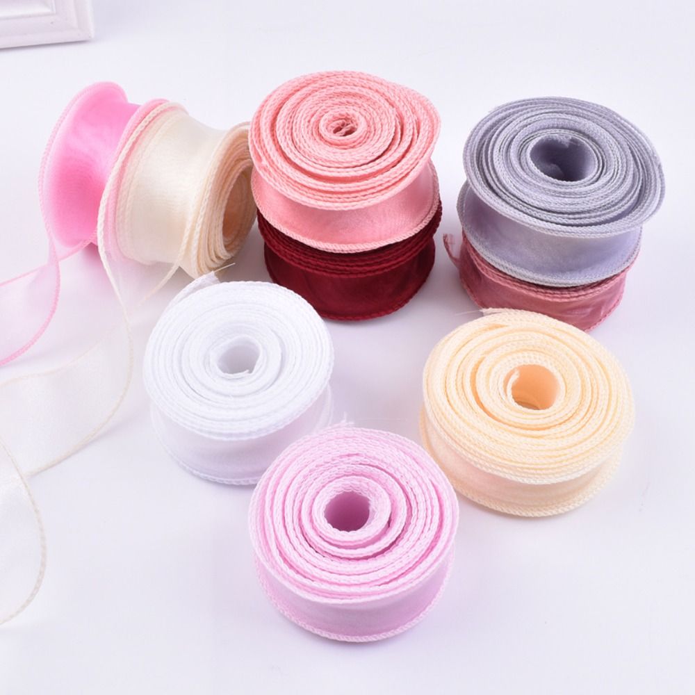 Rolo de fita de cetim para buq - Ribbon Organza Roll avaliação e preço