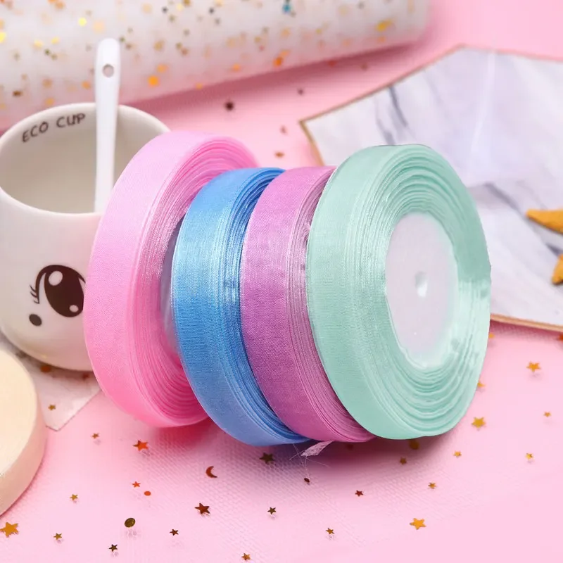 Fita de Organza 15mm 50 Jardas - Ribbon Organza Roll avaliação e preço