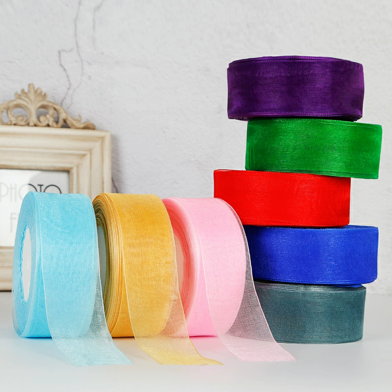 4cm chiffon organza fita ataca - Ribbon Organza Roll avaliação e preço