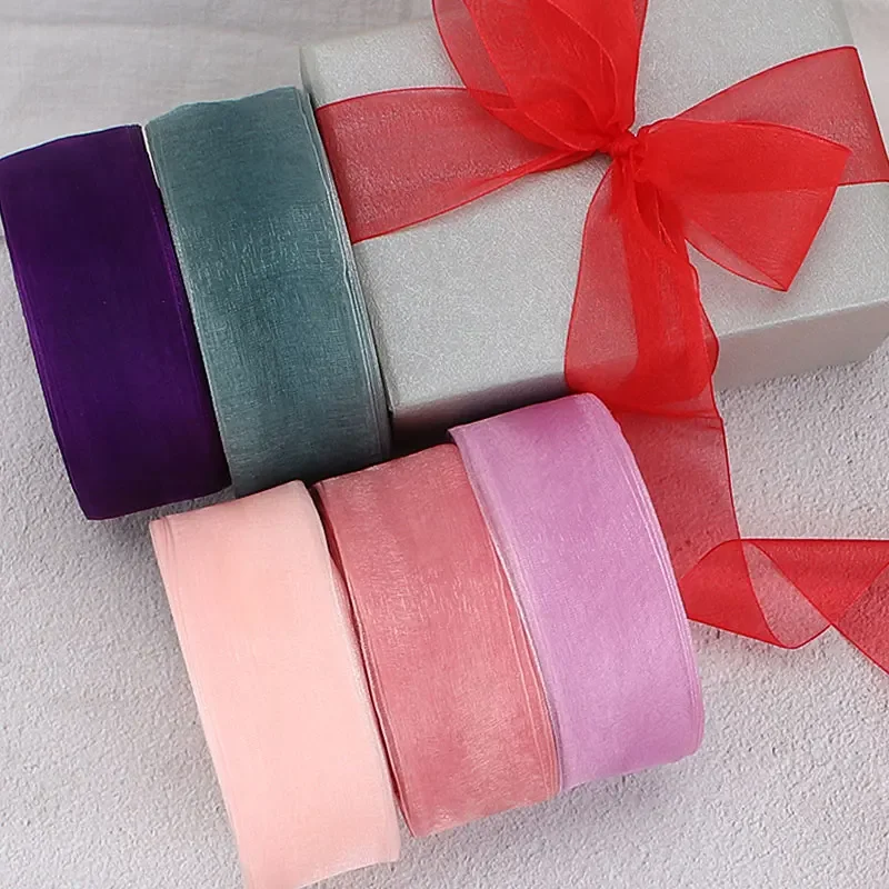 4cm chiffon organza fita ataca - Ribbon Organza Roll avaliação e preço