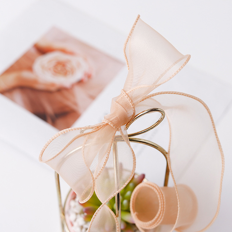 Sheer Silk Ribbon para embrulh - Ribbon Organza Roll avaliação e preço