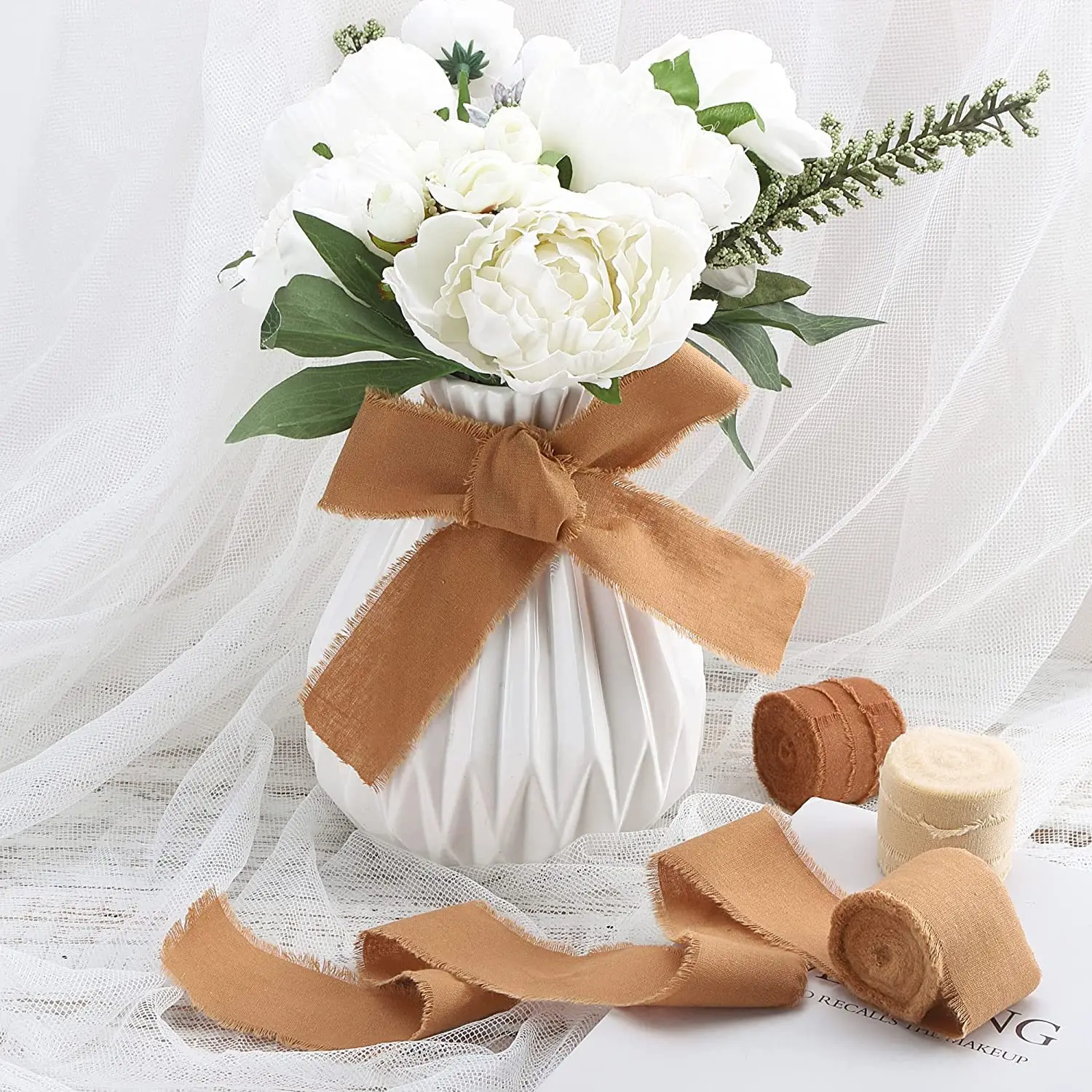 5m/rolo desgastado fita de sed - Ribbon Organza Roll avaliação e preço