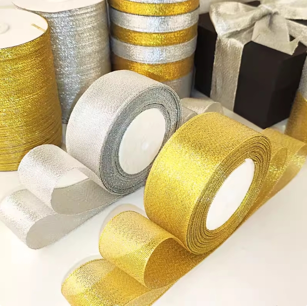 Fita de cebola dourada e prate - Ribbon Organza Roll avaliação e preço