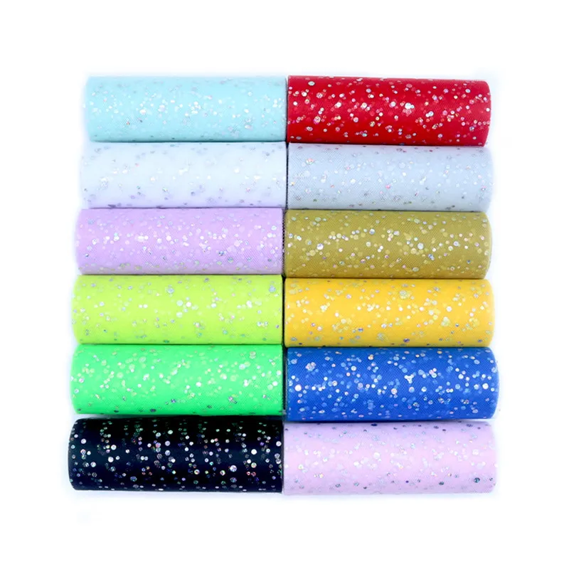 Glitter Sequin Tulle Roll, Spo - Ribbon Organza Roll avaliação e preço