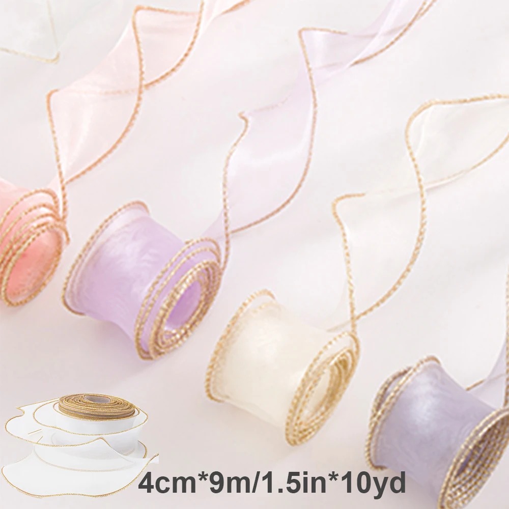Fita de Organza com Borda Dour - Ribbon Organza Roll avaliação e preço