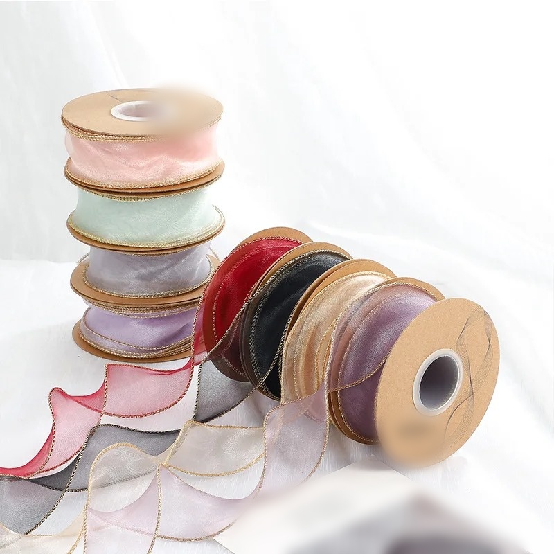 Fita de Organza com Borda Dour - Ribbon Organza Roll avaliação e preço