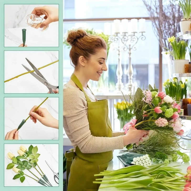 60 tubos florais com tampas de - Anda Florist Supply avaliação e preço